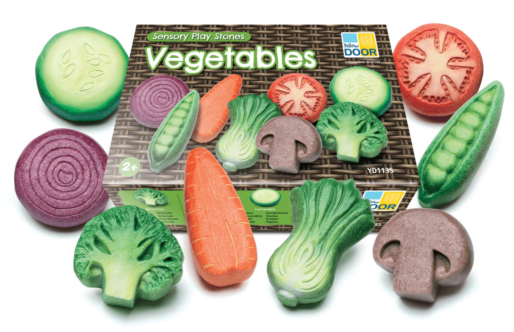 The Curated Parcel - Yellow Door // Sensory Play Stones - Vegetables  ** Pre-Order Late March / Early April Delivery ** 